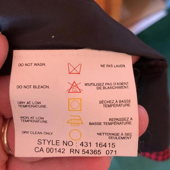 Vintage red and black houndstooth blazer size 16 - Picture 6 of 8